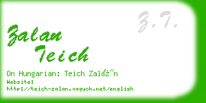 zalan teich business card